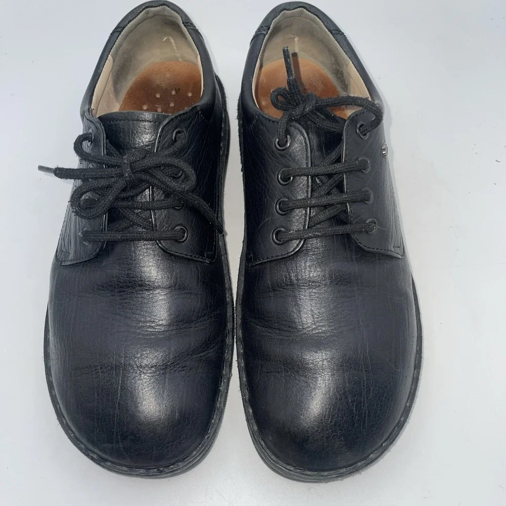 Finn Comfort Men's Oxford Shoes Sneakers Black Size US 8 Lace Up Leather Germany